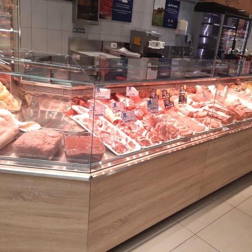 Vitrine réfrigérée comptoir - VISUALIS MEAT - Eurocryor - pour boucherie / en métal / avec porte