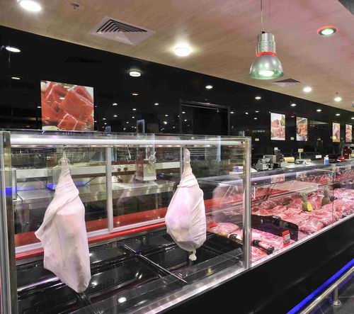 Vitrine réfrigérée comptoir - PANORAMA MEAT - Eurocryor - pour boucherie / en métal / avec porte
