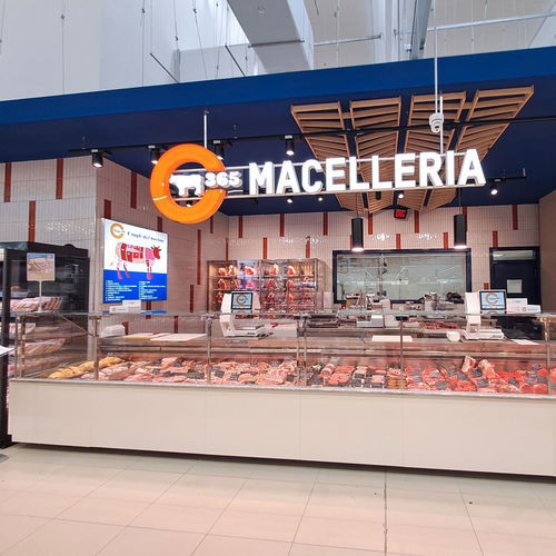Vitrine réfrigérée comptoir - BISTROT MEAT - Eurocryor - pour boucherie / en métal / avec porte