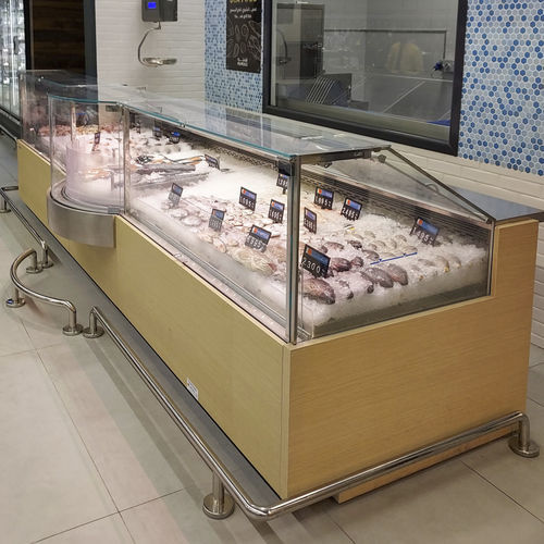 Vitrine réfrigérée comptoir - BISTROT  - Eurocryor - pour poissonnerie / en métal / avec porte