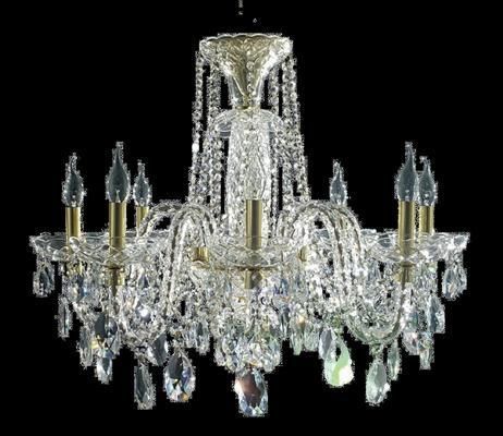 Lustre contemporain - 0504 - CRISTALUX LIGHTING DESIGN - en cristal / 6 ampoules / 8 ampoules