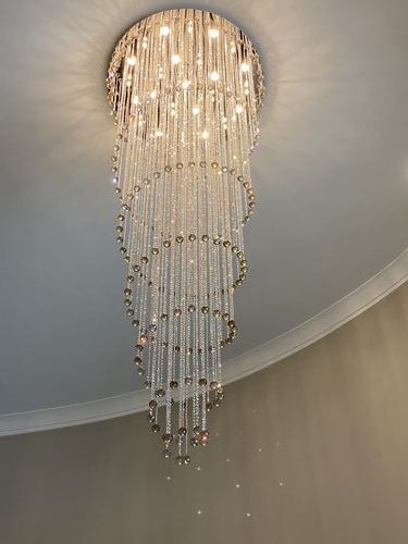 Lustre contemporain - 00701 series - CRISTALUX LIGHTING DESIGN - en acier inoxydable / en cristal / professionnel