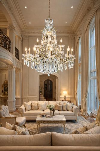 Lustre contemporain - 2301 series - CRISTALUX LIGHTING DESIGN - en acier inoxydable / en cristal / professionnel