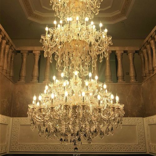 Lustre de style baroque - 77 series - CRISTALUX LIGHTING DESIGN - en acier inoxydable / en cristal / professionnel