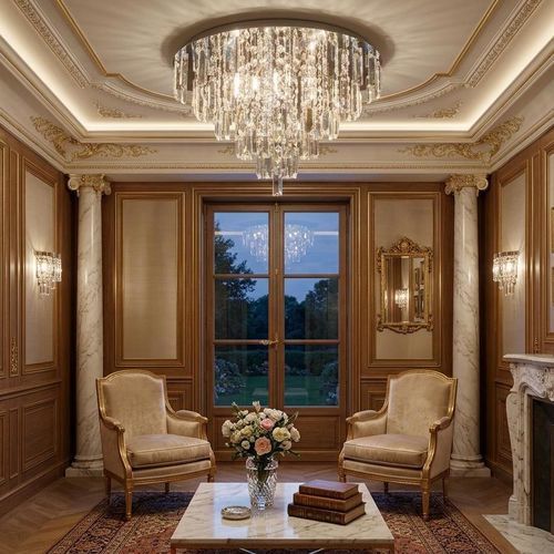 Lustre contemporain - X7/S610 - CRISTALUX LIGHTING DESIGN - en cristal / professionnel / cascade