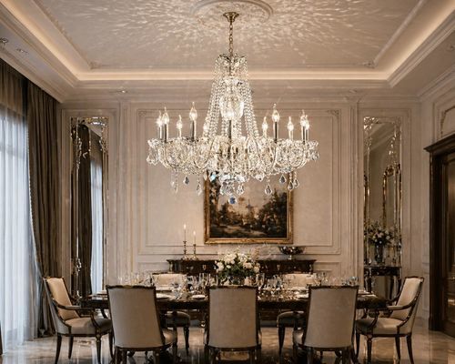 Lustre contemporain - 0506 - CRISTALUX LIGHTING DESIGN - en cristal / 12 ampoules / professionnel
