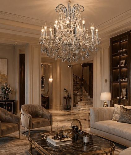 Lustre contemporain - 1163 - CRISTALUX LIGHTING DESIGN - en cristal / 9 ampoules / 12 ampoules