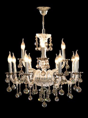 Lustre contemporain - 165 - CRISTALUX LIGHTING DESIGN - en cristal / 6 ampoules / 8 ampoules