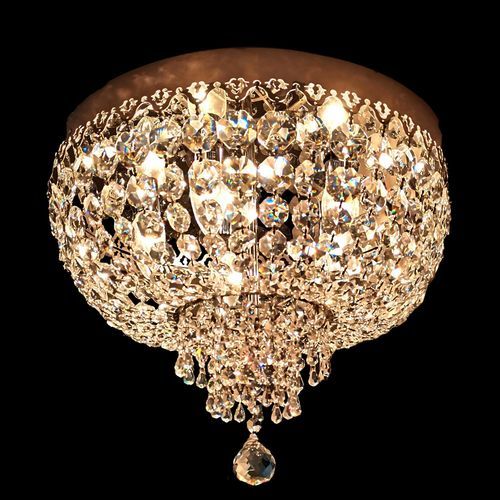 Plafonnier classique - 0101 SERIES - CRISTALUX LIGHTING DESIGN - rond / en acier inoxydable / en cristal