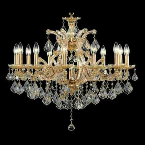Lustre classique - 12/12+1D - CRISTALUX LIGHTING DESIGN - en métal / en cristal / 13 ampoules