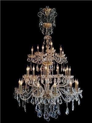 Lustre classique - 165/24+9 - CRISTALUX LIGHTING DESIGN - en métal / en cristal / professionnel