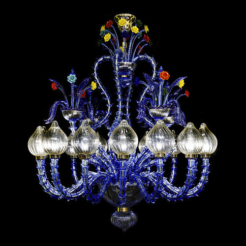 Lustre contemporain - LA FLEUR SAUVAGE - BEBY ITALY SRL - en verre de Murano / en métal / candélabre