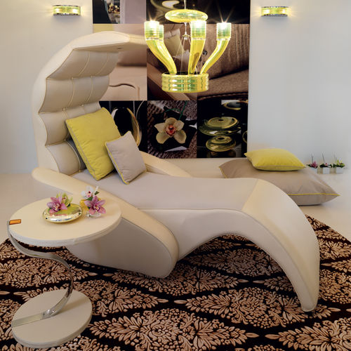 Chaise longue contemporaine - DIADEMA - BEBY ITALY SRL - en cuir / en métal