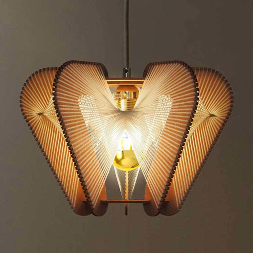 Suspension - NOTOCA TWIST  - LAFABLIGHT - en métal / en coton / en bois