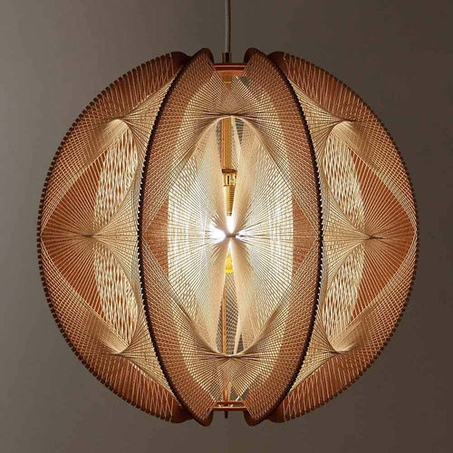 Suspension - ASTROFI TRIPLE TWIST  - LAFABLIGHT - en coton / en chêne / en bois