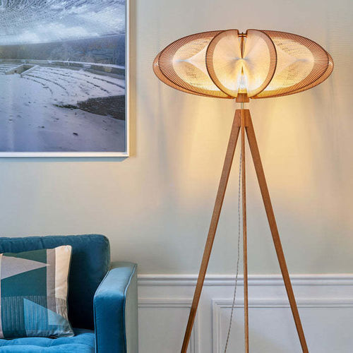 Lampe trépied - ETIOLA L - LAFABLIGHT - sur pied / en bois / en chêne