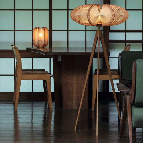 Lampe trépied - ETIOLA TWIST  - LAFABLIGHT - sur pied / en métal / en bois