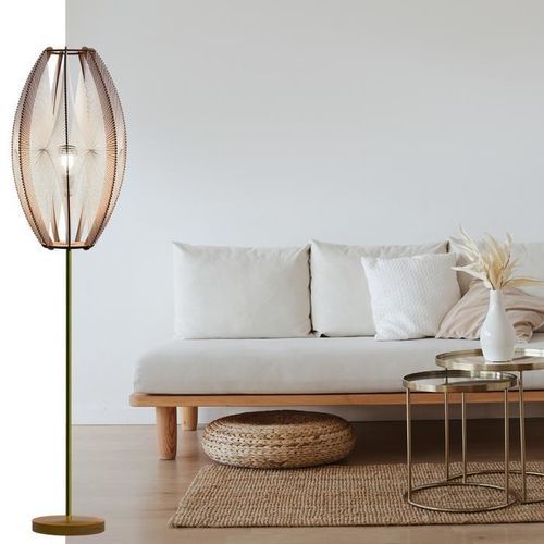 Lampe sur pied - DJEMINO - LAFABLIGHT - en laiton / en bois / en hêtre
