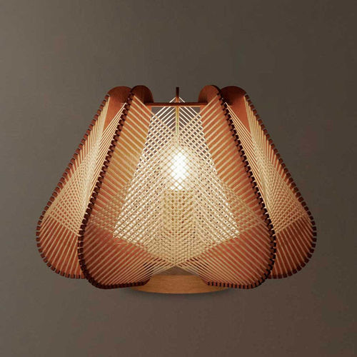 Lampe de table - NOTOCA CROISÉ - LAFABLIGHT - en coton / en chêne / en bois