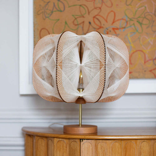 Lampe sur pied - DRUMJEE 7 TRIPLE TWIST - LAFABLIGHT - de table / de bureau / en chêne