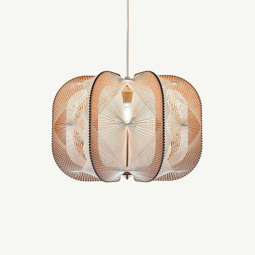 Suspension - DRUMJEE 7 TRIPLE TWIST - LAFABLIGHT - en coton / en chêne / en bois