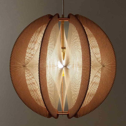 Suspension - ASTROFI TWIST  - LAFABLIGHT - en coton / en chêne / en bois