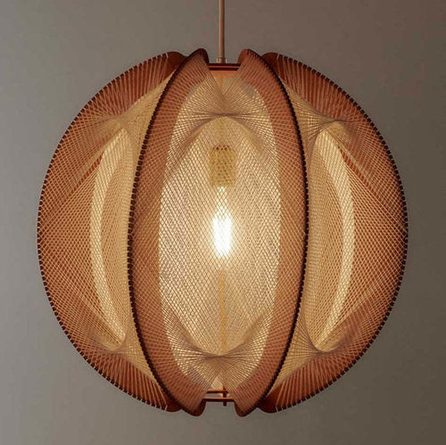 Suspension - ASTROFI TWIST CROISÉ - LAFABLIGHT - en coton / en chêne / en bois
