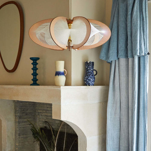 Suspension - ETIOLA TWIST - LAFABLIGHT - en coton / en chêne / en bois