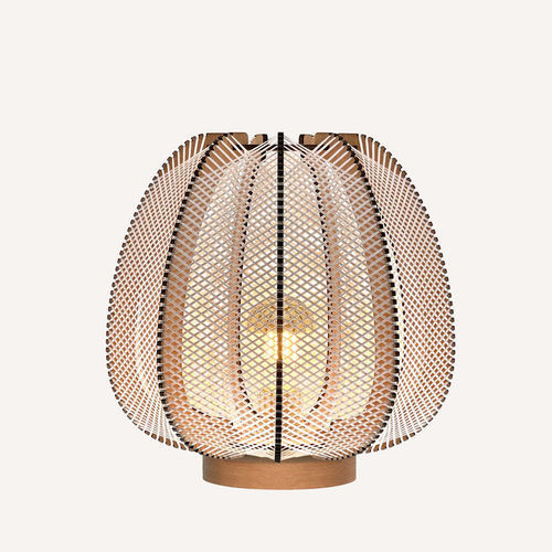 Lampe de table - LAMPIU CROISÉ - LAFABLIGHT - en chêne / en coton / en bois