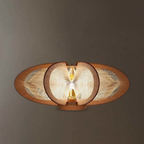 Lampe de table - ETIOLA TWIST - LAFABLIGHT - en chêne / en coton / en bois