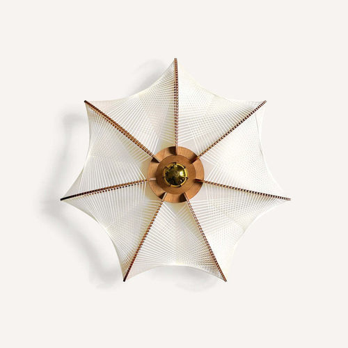 Plafonnier contemporain - ETIOLA M - LAFABLIGHT - géométrique / en bois / en chêne