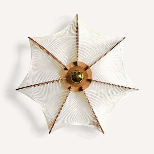 Plafonnier contemporain - ETIOLA L - LAFABLIGHT - sculptural / géométrique / en bois