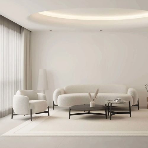 Canapé contemporain - PEBBLE  - DASH CASA GROUP CO.LTD - pour intérieur / en tissu / en noyer