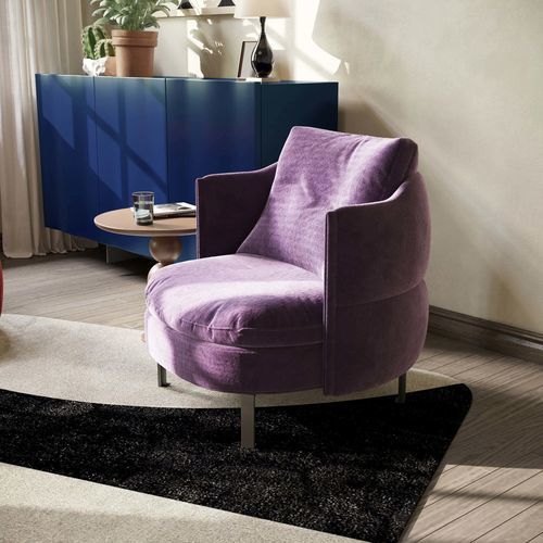 Fauteuil design minimaliste - FURONG - DASH CASA GROUP CO.LTD - en mousse de polyuréthane / en tissu / en acier