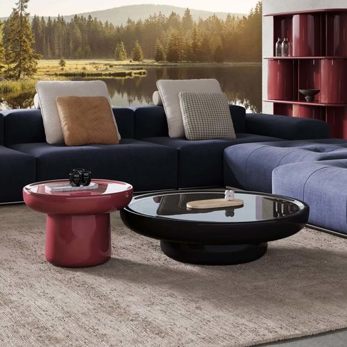 Table basse design minimaliste - DOUDING - DASH CASA GROUP CO.LTD - en fibre de verre / avec piètement en fibre de verre / courbée