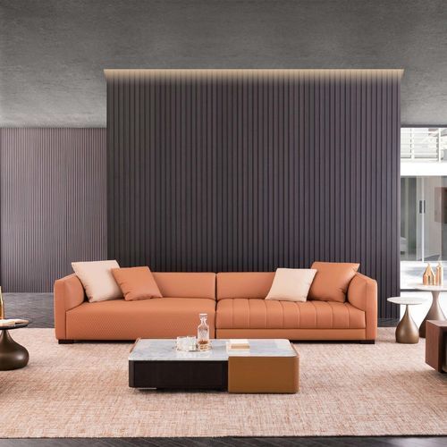 Table basse moderne - VOLVER - DASH CASA GROUP CO.LTD - en cuir / en MDF / en marbre