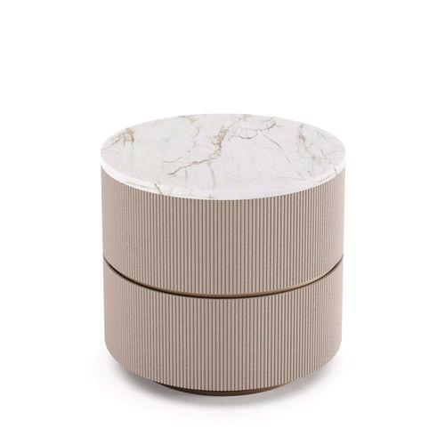 Table d'appoint moderne - HESTIA'S ODE - DASH CASA GROUP CO.LTD - en métal peint / en bronze / en marbre