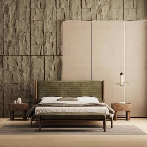 Tête de lit contemporaine - HE LE - DASH CASA GROUP CO.LTD - en cuir / en noyer / en bois massif