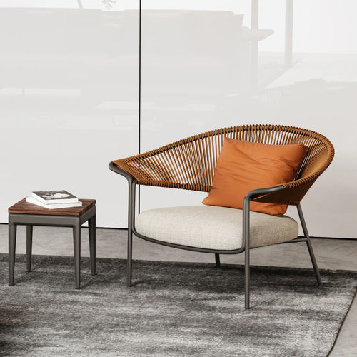Fauteuil contemporain - YUNZHI - DASH CASA GROUP CO.LTD - en cuir / en tissu / en acier