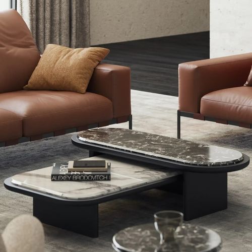 Table basse contemporaine - SHI GUANG - DASH CASA GROUP CO.LTD - en bois massif / en frêne / en marbre