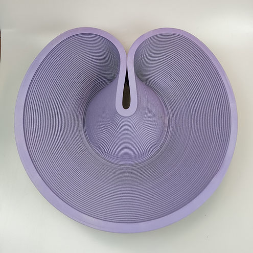 Assiette à dessert - PURPLE ONE-OFF SEASHELL LARGE - BlueCycle - sculpturale / en plastique / uni
