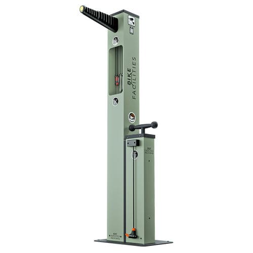 Station de réparation de vélos en aluminium - STOP&GO-PLUS - Manlu - en inox / en plastique / avec pompe de gonflage