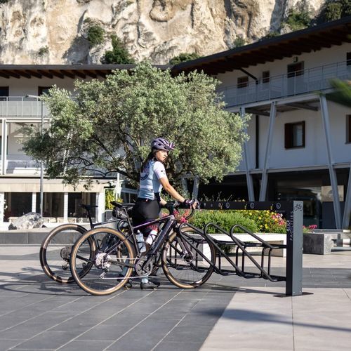 Range-vélo au sol - RAS-M-6 - Manlu - vertical / pour espace public / en aluminium
