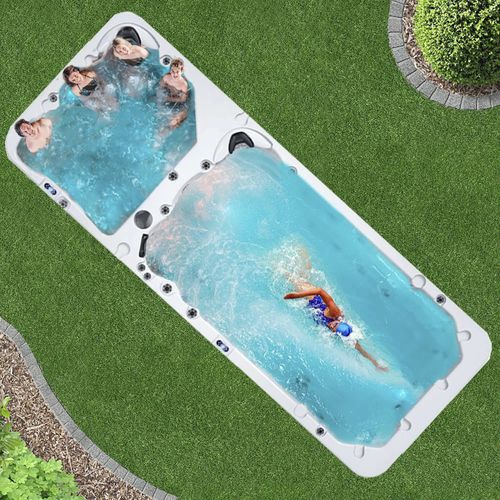 Spa de nage hors-sol - AMERICAN-HYDRO H4 - USA Rehabstore - 7 places / portable / hydromassage