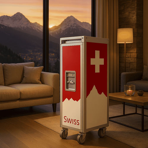 Chariot à boissons - SWISS - Skypak - de transport de repas / de stockage / d'avion