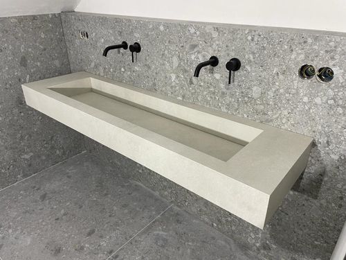 Lavabo suspendu - IKTO Design - en céramique / sur mesure / durable