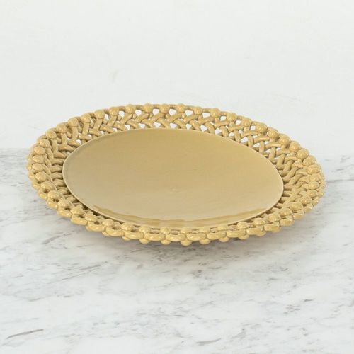 Plat de présentation en céramique émaillée - MAISON PICHON - à usage domestique / fait main