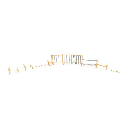 Parcour d'obstacles pour aire de jeux - RPP3000-N - ASLIPARK ÇEVRE TASARIM VE MÜH. SAN. DIŞ TİC. LTD. ŞTİ (Robiwood) - parkour / en acier inoxydable / en bois