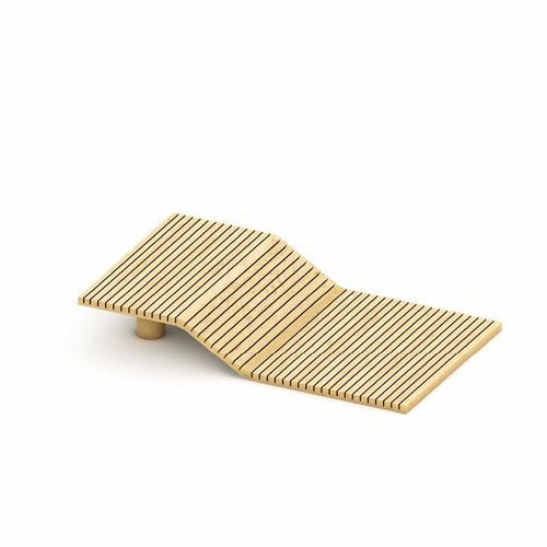 Banc moderne - RC1014-M - ASLIPARK ÇEVRE TASARIM VE MÜH. SAN. DIŞ TİC. LTD. ŞTİ (Robiwood) - en acier inoxydable / en acacia / sans dossier