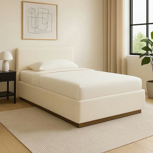 Lit simple - DBF 788 - UAB "Dzūkijos baldų fabrikas" - contemporain / tapissé / sur mesure